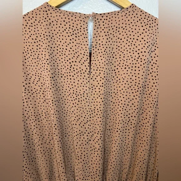 NWT Vestique Ilia Brown Polka Dot Ruffle Tiered Mini Dress Size M boutique NEW - Picture 5 of 11